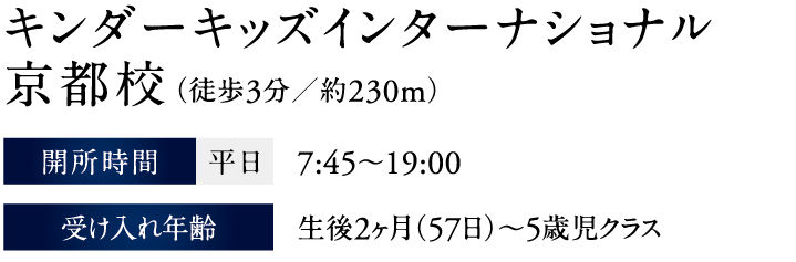 キンダーキッズインターナショナル京都校（徒歩3分／約230m）